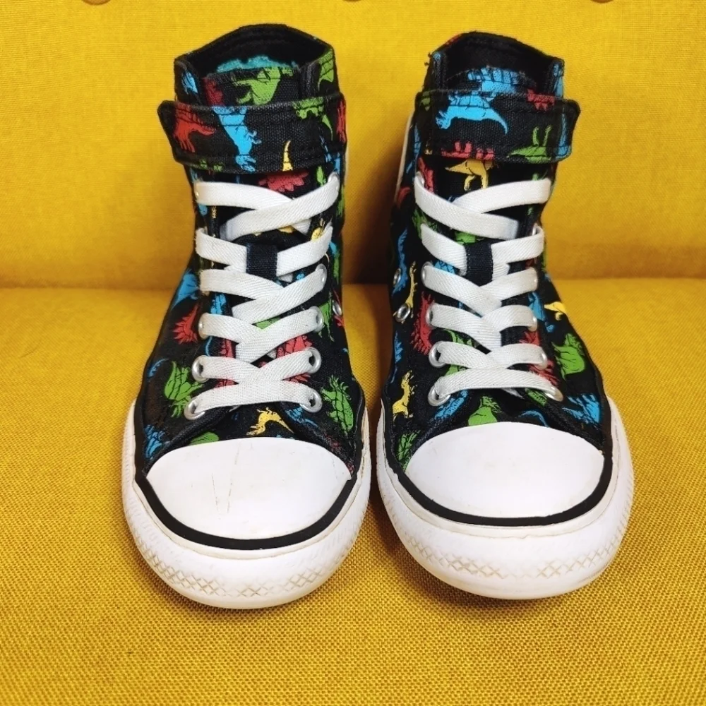Converse Chuck Taylor All Stars Hi Dinosaurs Sneakers Youth Boy's Size 2